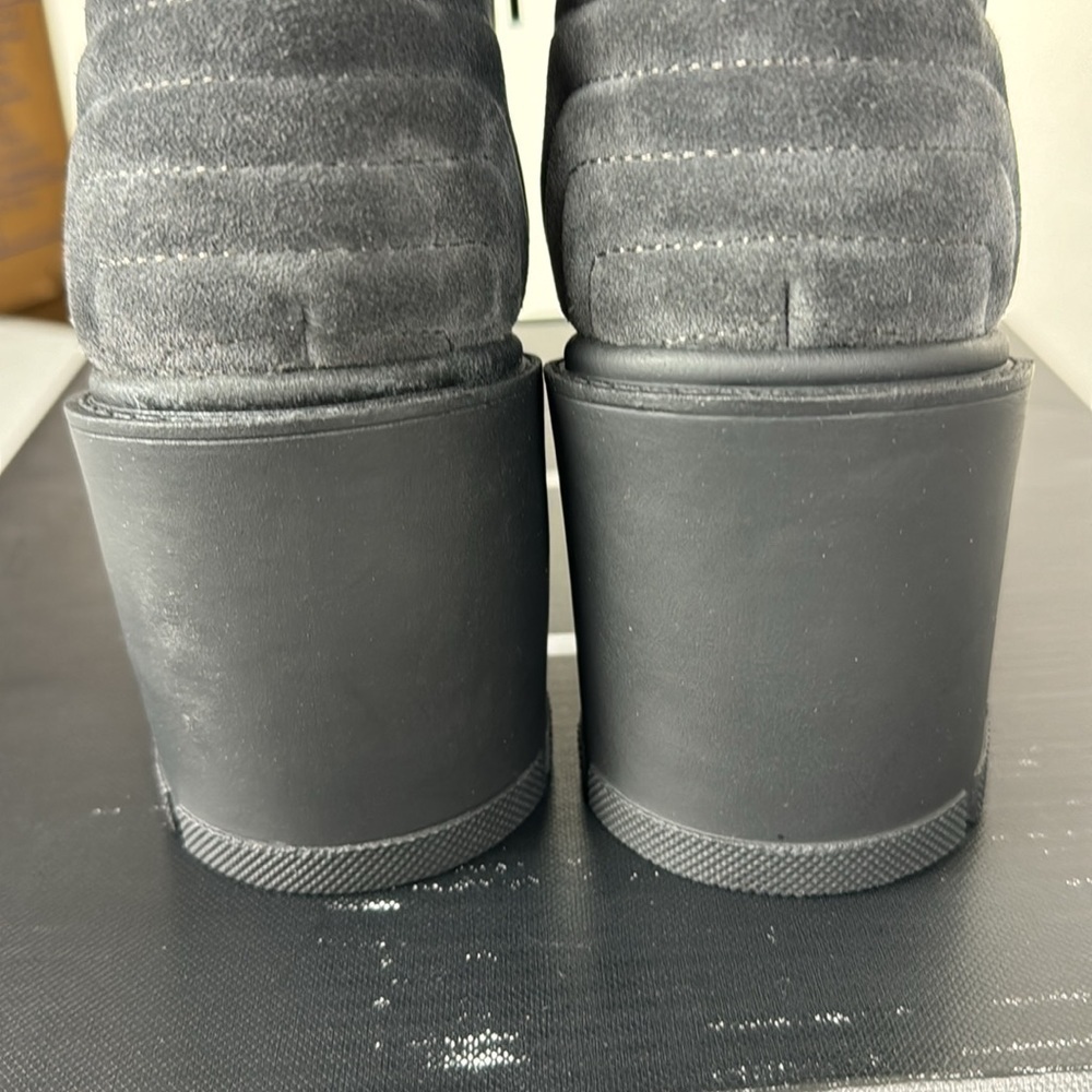 Marc Fisher LTD Velima Mixed Media Heeled Boot. Dark Gray. - Picture 10 of 13